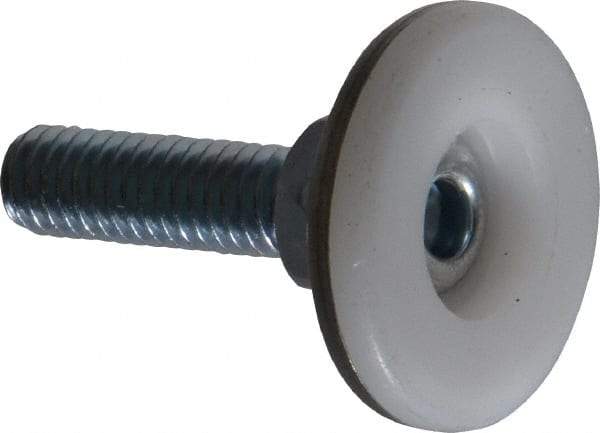Vlier - 5/16-18 Bolt Thread, Stud Mount Leveling Pad & Mount - 150 Max Lb Capacity, 1.14" Base Diam, 1" Thread Length - USA Tool & Supply