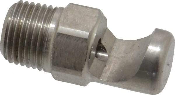 Bete Fog Nozzle - 1/8" Pipe, 145° Spray Angle, Grade 303 Stainless Steel, Extra Wide Fan Nozzle - Male Connection, 4.74 Gal per min at 100 psi, 0.129" Orifice Diam - USA Tool & Supply