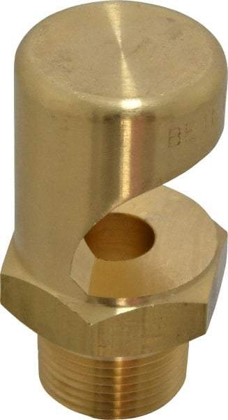 Bete Fog Nozzle - 3/4" Pipe, 145° Spray Angle, Brass, Extra Wide Fan Nozzle - Male Connection, 75.9 Gal per min at 100 psi, 1/2" Orifice Diam - USA Tool & Supply