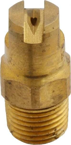 Bete Fog Nozzle - 1/8" Pipe, 65° Spray Angle, Brass, Standard Fan Nozzle - Male Connection, 0.79 Gal per min at 100 psi, 0.057" Orifice Diam - USA Tool & Supply