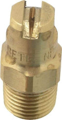 Bete Fog Nozzle - 1/8" Pipe, 90° Spray Angle, Brass, Standard Fan Nozzle - Male Connection, 0.79 Gal per min at 100 psi, 0.057" Orifice Diam - USA Tool & Supply