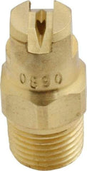 Bete Fog Nozzle - 1/8" Pipe, 90° Spray Angle, Brass, Standard Fan Nozzle - Male Connection, 1.26 Gal per min at 100 psi, 0.072" Orifice Diam - USA Tool & Supply