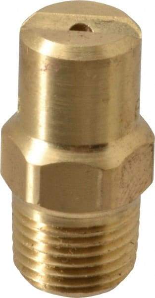 Bete Fog Nozzle - 1/8" Pipe, 30° Spray Angle, Brass, Standard Fan Nozzle - Male Connection, 1.58 Gal per min at 100 psi, 0.08" Orifice Diam - USA Tool & Supply