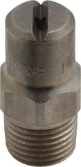 Bete Fog Nozzle - 1/8" Pipe, 65° Spray Angle, Grade 303 Stainless Steel, Standard Fan Nozzle - Male Connection, 1.58 Gal per min at 100 psi, 0.08" Orifice Diam - USA Tool & Supply