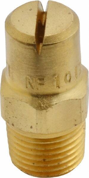 Bete Fog Nozzle - 1/8" Pipe, 120° Spray Angle, Brass, Standard Fan Nozzle - Male Connection, 1.58 Gal per min at 100 psi, 0.08" Orifice Diam - USA Tool & Supply