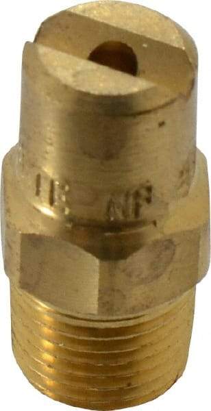 Bete Fog Nozzle - 1/8" Pipe, 30° Spray Angle, Brass, Standard Fan Nozzle - Male Connection, 3.16 Gal per min at 100 psi, 0.109" Orifice Diam - USA Tool & Supply