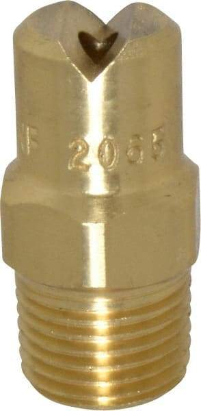 Bete Fog Nozzle - 1/8" Pipe, 65° Spray Angle, Brass, Standard Fan Nozzle - Male Connection, 3.16 Gal per min at 100 psi, 0.109" Orifice Diam - USA Tool & Supply