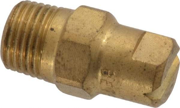 Bete Fog Nozzle - 1/8" Pipe, 90° Spray Angle, Brass, Standard Fan Nozzle - Male Connection, 3.16 Gal per min at 100 psi, 0.109" Orifice Diam - USA Tool & Supply