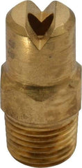 Bete Fog Nozzle - 1/8" Pipe, 30° Spray Angle, Brass, Standard Fan Nozzle - Male Connection, 6.32 Gal per min at 100 psi, 5/32" Orifice Diam - USA Tool & Supply