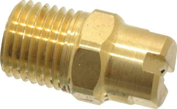 Bete Fog Nozzle - 1/4" Pipe, 30° Spray Angle, Brass, Standard Fan Nozzle - Male Connection, 0.79 Gal per min at 100 psi, 0.057" Orifice Diam - USA Tool & Supply