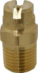 Bete Fog Nozzle - 1/4" Pipe, 65° Spray Angle, Brass, Standard Fan Nozzle - Male Connection, 0.79 Gal per min at 100 psi, 0.057" Orifice Diam - USA Tool & Supply