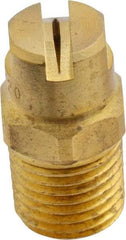 Bete Fog Nozzle - 1/4" Pipe, 120° Spray Angle, Brass, Standard Fan Nozzle - Male Connection, 0.79 Gal per min at 100 psi, 0.057" Orifice Diam - USA Tool & Supply