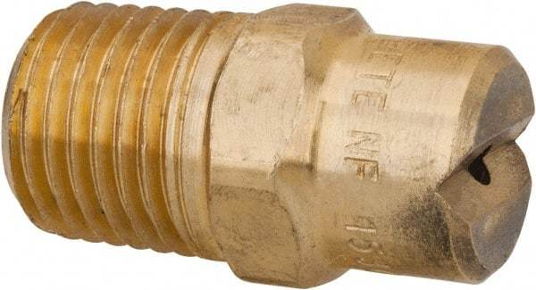 Bete Fog Nozzle - 1/4" Pipe, 30° Spray Angle, Brass, Standard Fan Nozzle - Male Connection, 2.37 Gal per min at 100 psi, 3/32" Orifice Diam - USA Tool & Supply