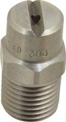 Bete Fog Nozzle - 1/4" Pipe, 30° Spray Angle, Grade 303 Stainless Steel, Standard Fan Nozzle - Male Connection, 2.37 Gal per min at 100 psi, 3/32" Orifice Diam - USA Tool & Supply