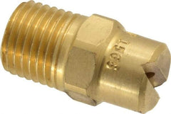 Bete Fog Nozzle - 1/4" Pipe, 65° Spray Angle, Brass, Standard Fan Nozzle - Male Connection, 2.37 Gal per min at 100 psi, 3/32" Orifice Diam - USA Tool & Supply