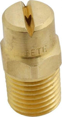 Bete Fog Nozzle - 1/4" Pipe, 90° Spray Angle, Brass, Standard Fan Nozzle - Male Connection, 2.37 Gal per min at 100 psi, 3/32" Orifice Diam - USA Tool & Supply