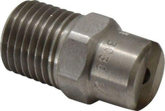 Bete Fog Nozzle - 1/4" Pipe, 30° Spray Angle, Grade 303 Stainless Steel, Standard Fan Nozzle - Male Connection, 4.74 Gal per min at 100 psi, 0.141" Orifice Diam - USA Tool & Supply