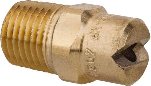 Bete Fog Nozzle - 1/4" Pipe, 30° Spray Angle, Brass, Standard Fan Nozzle - Male Connection, 6.32 Gal per min at 100 psi, 5/32" Orifice Diam - USA Tool & Supply