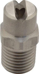 Bete Fog Nozzle - 1/4" Pipe, 65° Spray Angle, Grade 303 Stainless Steel, Standard Fan Nozzle - Male Connection, 7.91 Gal per min at 100 psi, 0.172" Orifice Diam - USA Tool & Supply