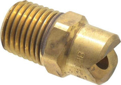 Bete Fog Nozzle - 1/4" Pipe, 30° Spray Angle, Brass, Standard Fan Nozzle - Male Connection, 11.1 Gal per min at 100 psi, 0.203" Orifice Diam - USA Tool & Supply