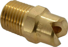 Bete Fog Nozzle - 1/4" Pipe, 65° Spray Angle, Brass, Standard Fan Nozzle - Male Connection, 11.1 Gal per min at 100 psi, 0.203" Orifice Diam - USA Tool & Supply