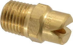 Bete Fog Nozzle - 1/4" Pipe, 90° Spray Angle, Brass, Standard Fan Nozzle - Male Connection, 11.1 Gal per min at 100 psi, 0.203" Orifice Diam - USA Tool & Supply