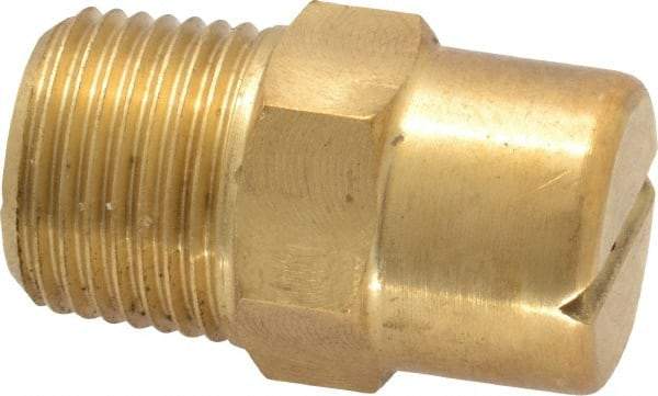 Bete Fog Nozzle - 3/8" Pipe, 65° Spray Angle, Brass, Standard Fan Nozzle - Male Connection, 1.58 Gal per min at 100 psi, 0.08" Orifice Diam - USA Tool & Supply