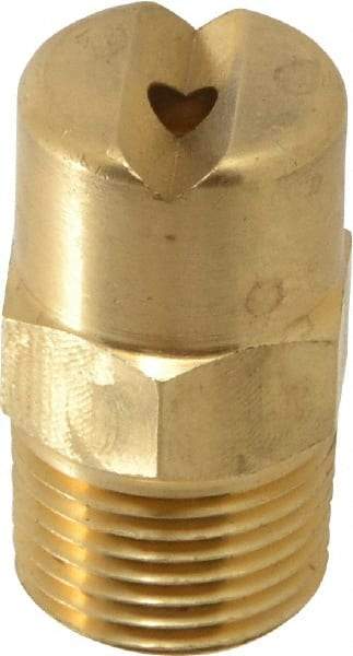 Bete Fog Nozzle - 3/8" Pipe, 30° Spray Angle, Brass, Standard Fan Nozzle - Male Connection, 6.32 Gal per min at 100 psi, 5/32" Orifice Diam - USA Tool & Supply