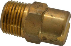 Bete Fog Nozzle - 3/8" Pipe, 65° Spray Angle, Brass, Standard Fan Nozzle - Male Connection, 6.32 Gal per min at 100 psi, 5/32" Orifice Diam - USA Tool & Supply