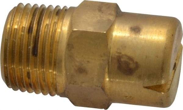 Bete Fog Nozzle - 3/8" Pipe, 120° Spray Angle, Brass, Standard Fan Nozzle - Male Connection, 6.32 Gal per min at 100 psi, 5/32" Orifice Diam - USA Tool & Supply