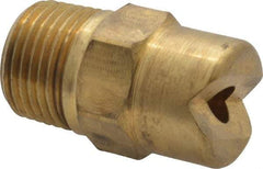 Bete Fog Nozzle - 3/8" Pipe, 30° Spray Angle, Brass, Standard Fan Nozzle - Male Connection, 11.1 Gal per min at 100 psi, 0.203" Orifice Diam - USA Tool & Supply