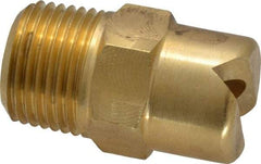 Bete Fog Nozzle - 3/8" Pipe, 65° Spray Angle, Brass, Standard Fan Nozzle - Male Connection, 15.8 Gal per min at 100 psi, 1/4" Orifice Diam - USA Tool & Supply