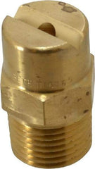 Bete Fog Nozzle - 1/2" Pipe, 65° Spray Angle, Brass, Standard Fan Nozzle - Male Connection, 9.49 Gal per min at 100 psi, 0.186" Orifice Diam - USA Tool & Supply