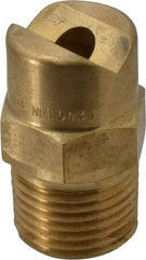 Bete Fog Nozzle - 1/2" Pipe, 30° Spray Angle, Brass, Standard Fan Nozzle - Male Connection, 23.7 Gal per min at 100 psi, 19/64" Orifice Diam - USA Tool & Supply