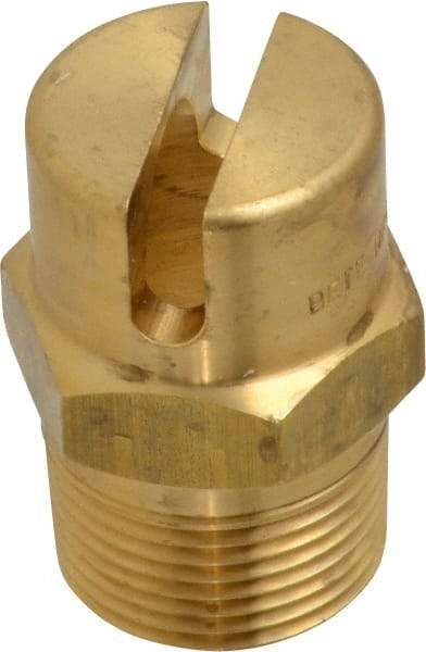 Bete Fog Nozzle - 3/4" Pipe, 120° Spray Angle, Brass, Standard Fan Nozzle - Male Connection, 63.2 Gal per min at 100 psi, 1/2" Orifice Diam - USA Tool & Supply