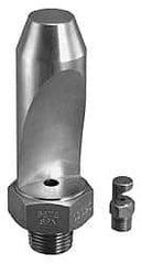 Bete Fog Nozzle - 3/8" Pipe, 50° Spray Angle, Grade 303 Stainless Steel, High Impact - Narrow Fan Nozzle - Male Connection, 15.8 Gal per min at 100 psi, 0.234" Orifice Diam - USA Tool & Supply