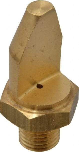 Bete Fog Nozzle - 1/4" Pipe, 15° Spray Angle, Brass, High Impact - Narrow Fan Nozzle - Male Connection, 1.58 Gal per min at 100 psi, 0.078" Orifice Diam - USA Tool & Supply