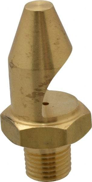 Bete Fog Nozzle - 1/4" Pipe, 50° Spray Angle, Brass, High Impact - Narrow Fan Nozzle - Male Connection, 1.58 Gal per min at 100 psi, 0.078" Orifice Diam - USA Tool & Supply