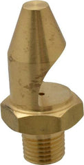 Bete Fog Nozzle - 1/4" Pipe, 50° Spray Angle, Brass, High Impact - Narrow Fan Nozzle - Male Connection, 1.58 Gal per min at 100 psi, 0.078" Orifice Diam - USA Tool & Supply