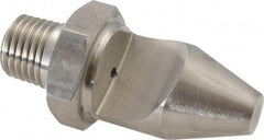 Bete Fog Nozzle - 1/4" Pipe, 50° Spray Angle, Grade 303 Stainless Steel, High Impact - Narrow Fan Nozzle - Male Connection, 1.58 Gal per min at 100 psi, 0.078" Orifice Diam - USA Tool & Supply