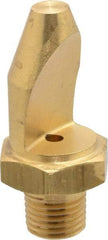 Bete Fog Nozzle - 1/4" Pipe, 50° Spray Angle, Brass, High Impact - Narrow Fan Nozzle - Male Connection, 6.33 Gal per min at 100 psi, 0.141" Orifice Diam - USA Tool & Supply