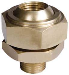 Bete Fog Nozzle - 3/8" Pipe, 40 to 70° Spray Angle, Brass, Adjustable Swivel Joint Nozzle - For Use With Bete - Nozzles Where Alignment of The Spray Direction is Required - USA Tool & Supply