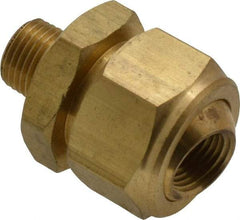 Bete Fog Nozzle - 1/8" Pipe, 40 to 70° Spray Angle, Brass, Adjustable Swivel Joint Nozzle - For Use With Bete - Nozzles Where Alignment of The Spray Direction is Required - USA Tool & Supply