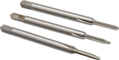 Interstate - #2-56 UNC, 3 Flute, Bottoming, Plug & Taper, Bright Finish, High Speed Steel Tap Set - 1-3/4" OAL, 7/16" Thread Length - USA Tool & Supply