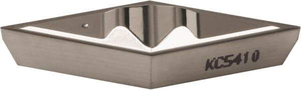 Kennametal - VPGR3305, KC5410 Grade Carbide Profiling Insert - TiB2 Finish, 35° Incl Angle, Diamond, 0.6539" Side Length, 3/16" Thick, 0.2mm Corner Radius, 3/8" Inscribed Circle - USA Tool & Supply