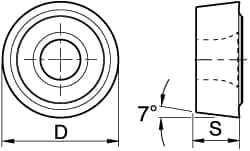 Kennametal - RCMT1605M0 Grade K313 Carbide Turning Insert - Uncoated, Round, 16mm Inscr Circle, 7/32" Thick - USA Tool & Supply