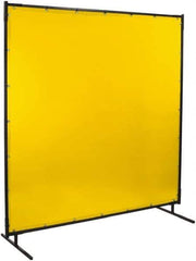 Steiner - 8 Ft. Wide x 6 Ft. High x 3/4 Inch Thick, 14 mil Thick Transparent Vinyl Portable Welding Screen Kit - Yellow - USA Tool & Supply