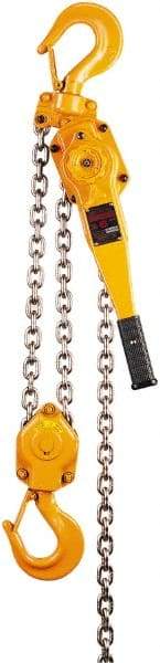 Harrington Hoist - 12,000 Lb Lifting Capacity, 10' Lift Height, Lever Hoist - Made from Chain, 72 Lb Avg Pull to Lift Rated Load, 2 Chains - USA Tool & Supply