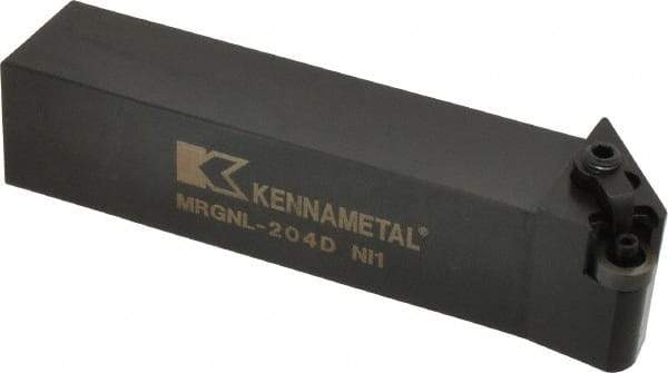 Kennametal - MRGN, Left Hand Cut, 15° Lead Angle, 1-1/4" Shank Height x 1-1/4" Shank Width, Negative Rake Indexable Turning Toolholder - 6" OAL, RN..43 Insert Compatibility, Series Kenloc - USA Tool & Supply