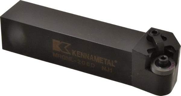 Kennametal - MRGN, Left Hand Cut, 15° Lead Angle, 1-1/4" Shank Height x 1-1/4" Shank Width, Negative Rake Indexable Turning Toolholder - 6" OAL, RN..64 Insert Compatibility, Series Kenloc - USA Tool & Supply
